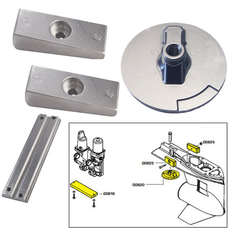 TECNOSEAL Anode Kit w/Hardware - Mercury Verado 4 - Aluminum 20814AL